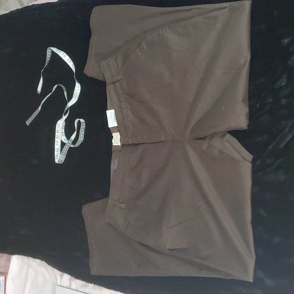 St Johns Bay Secretly Slender Women's Brown Casual Straight Leg Pants-NWT-Sz 20W